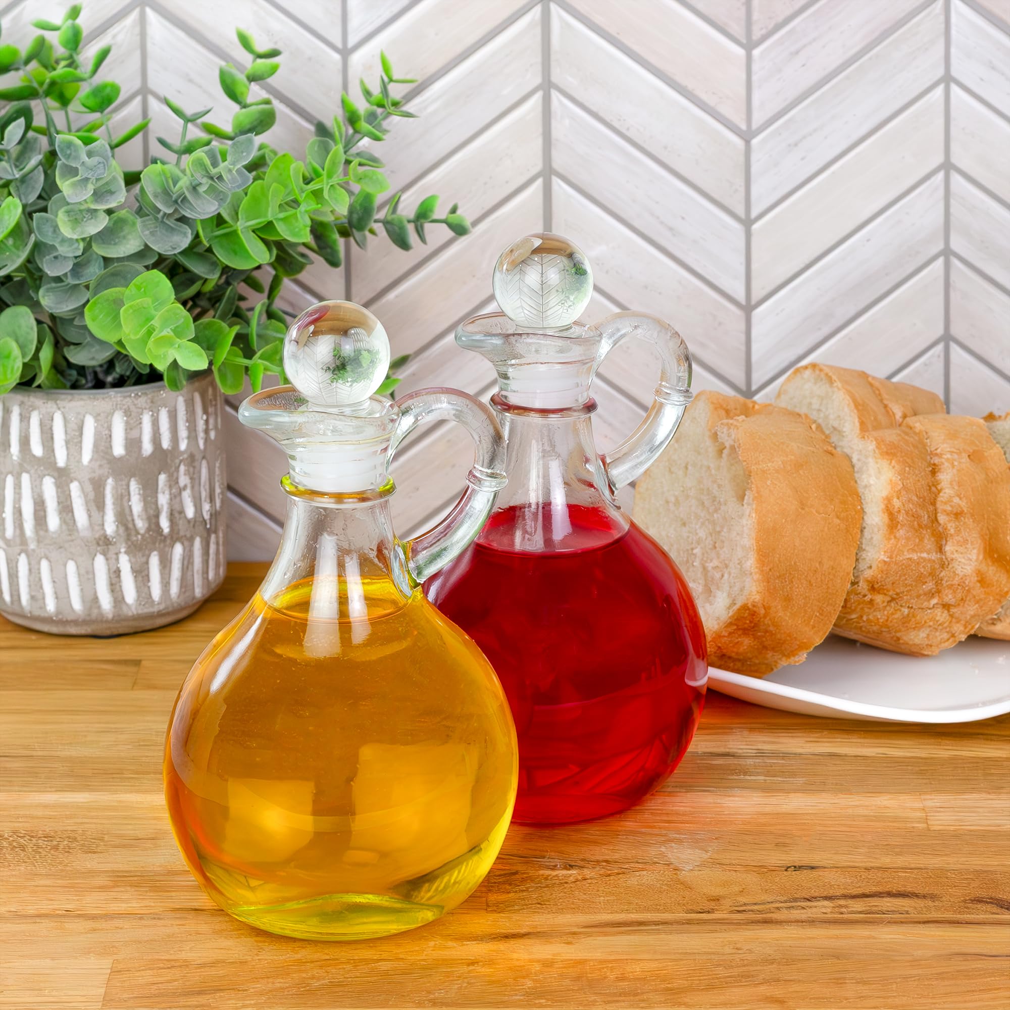 Botellitas Cornucopia Brands 8oz para aceite y vinagre con vertido suave