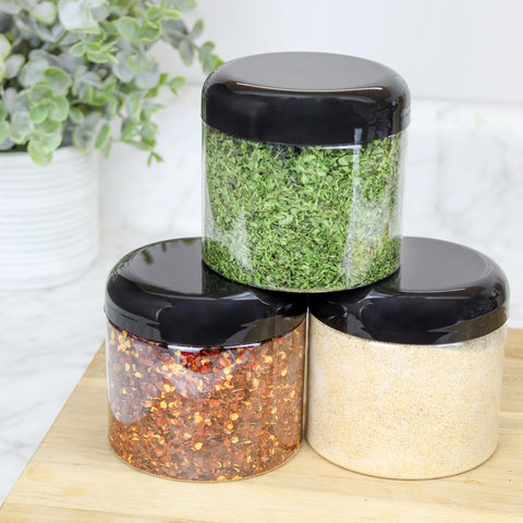 Cornucopia Brands tarros apilables de 16 oz para ahorrar espacio en cocina y baño.
