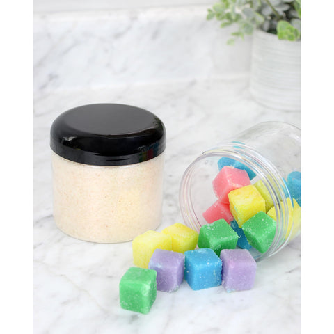 Cornucopia Brands tarro claro de 16 oz para exfoliantes y cremas.