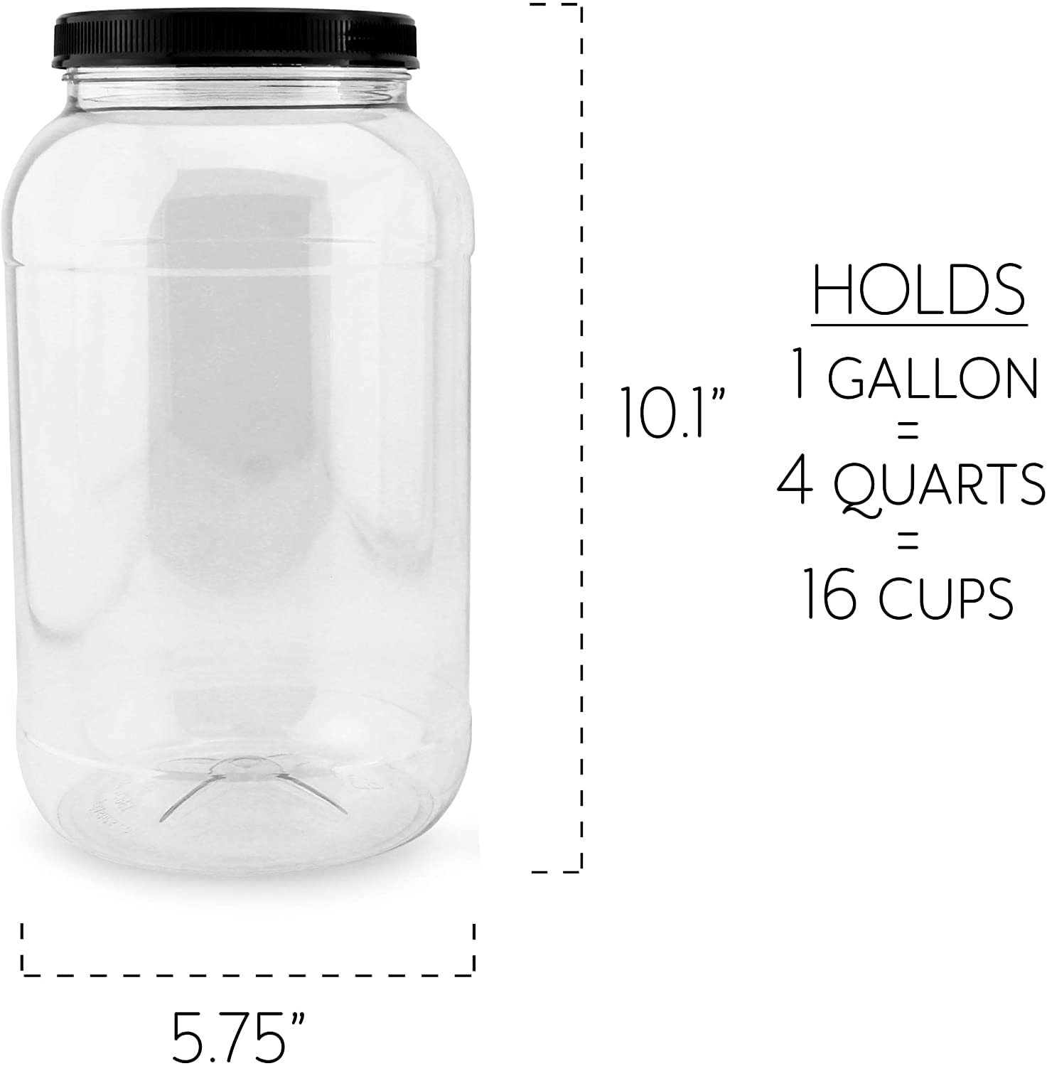 Tarro transparente de Cornucopia Brands para despensa y cocina ordenada.