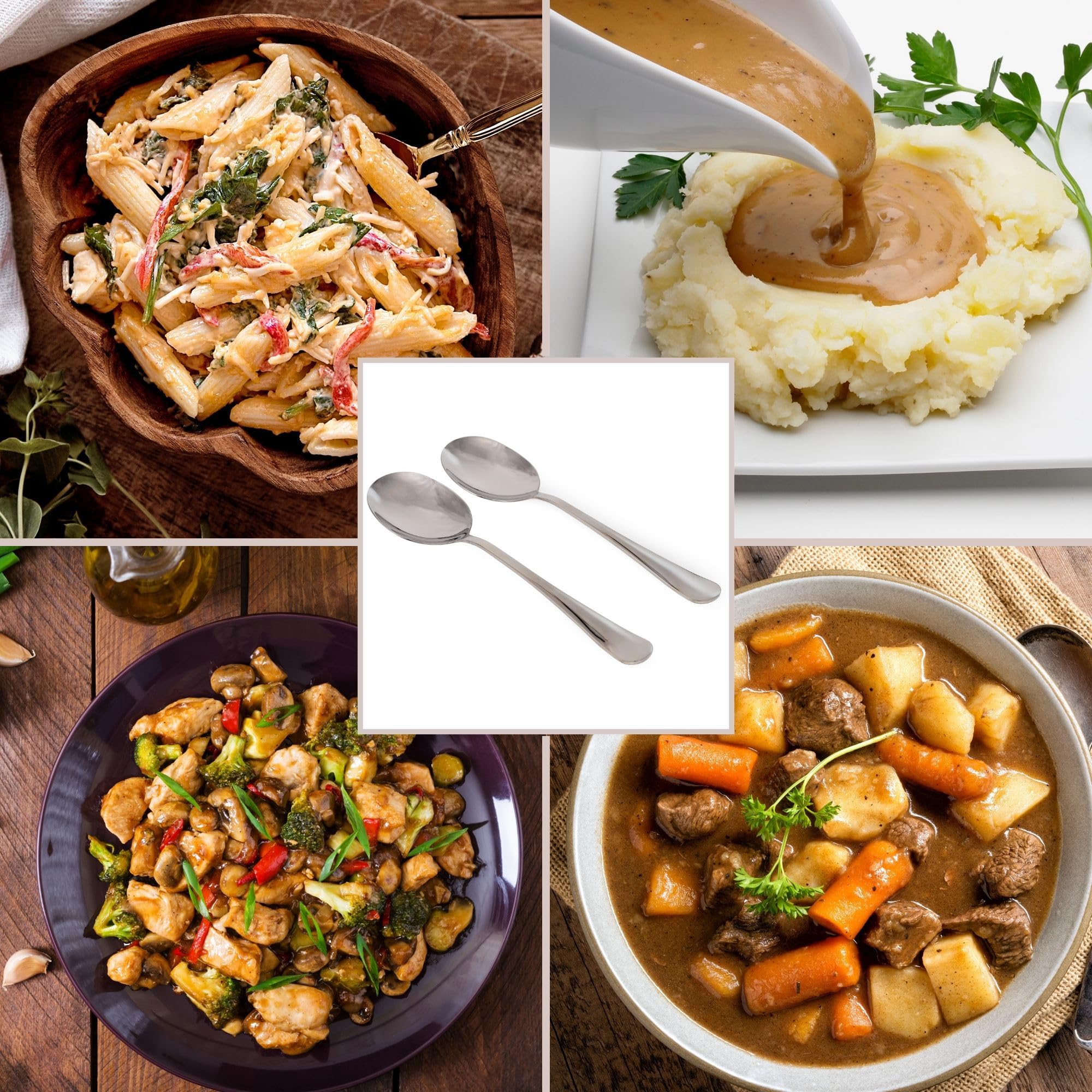 Cornucopia Brands, cucharas de servicio de 10 pulgadas para servicio cómodo.