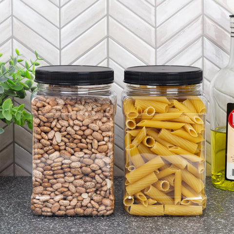 Cornucopia Brands tapas negras para jarras 6 tazas con cierre seguro.