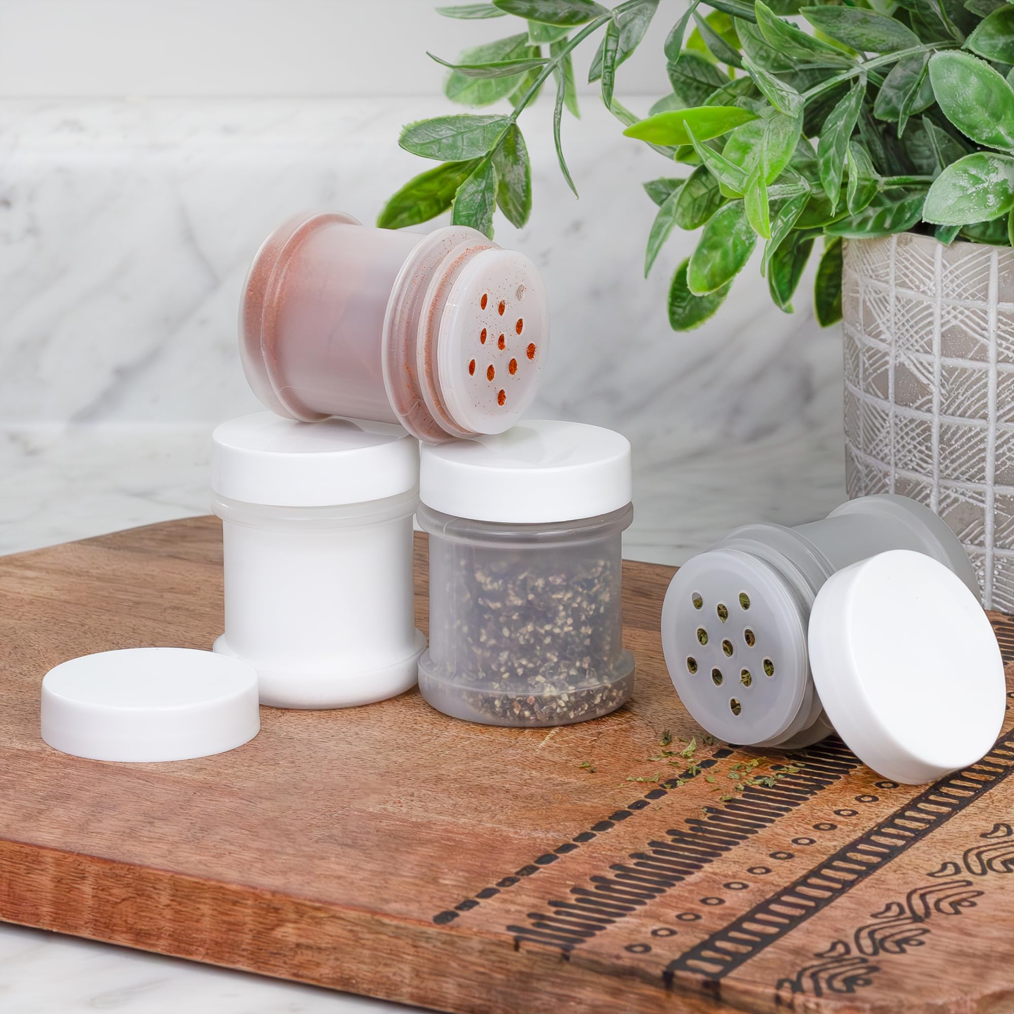 Cornucopia Brands botes blancos de 2 cucharadas para cocina y viaje