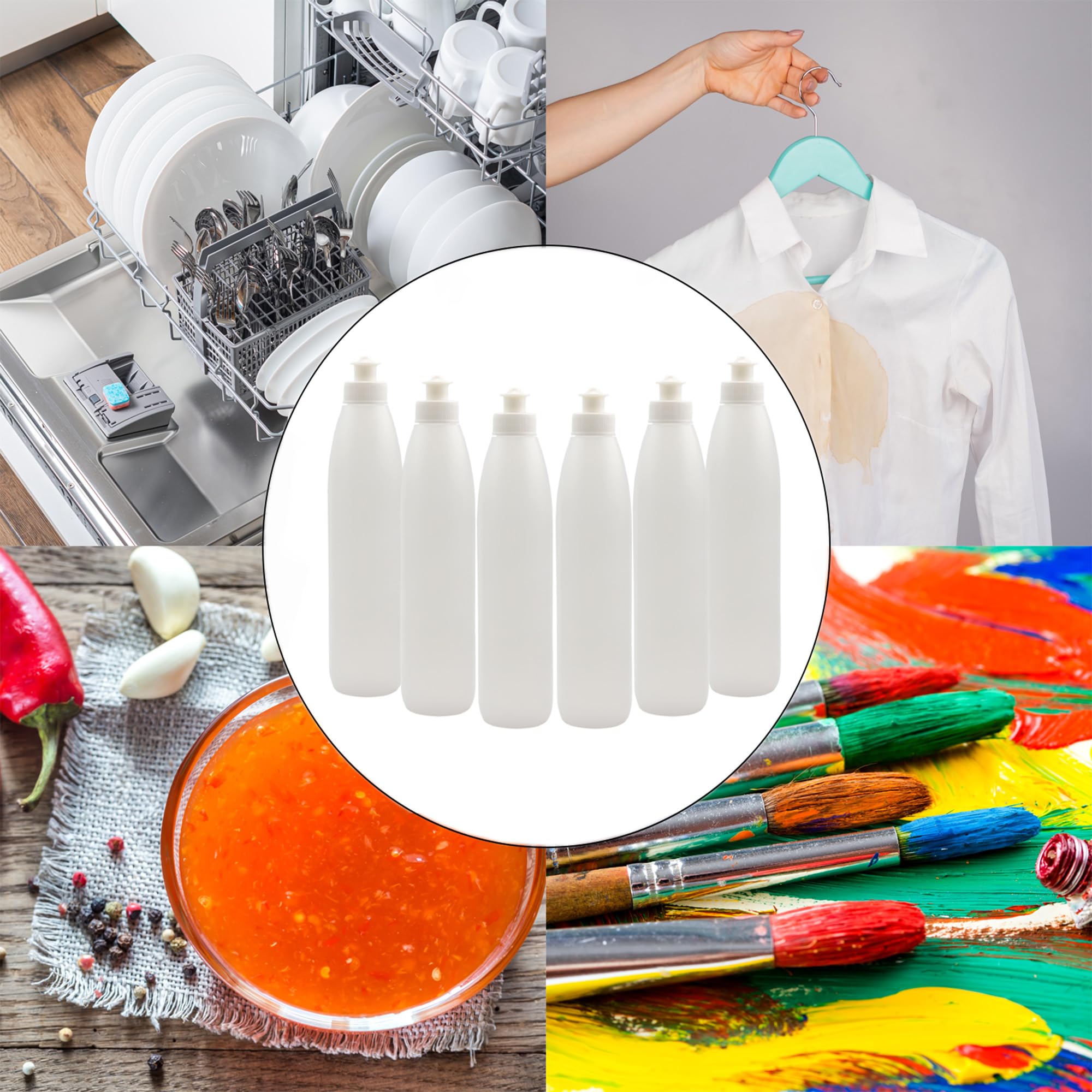 Cornucopia plástico HDPE sin BPA, material seguro para alimentos.