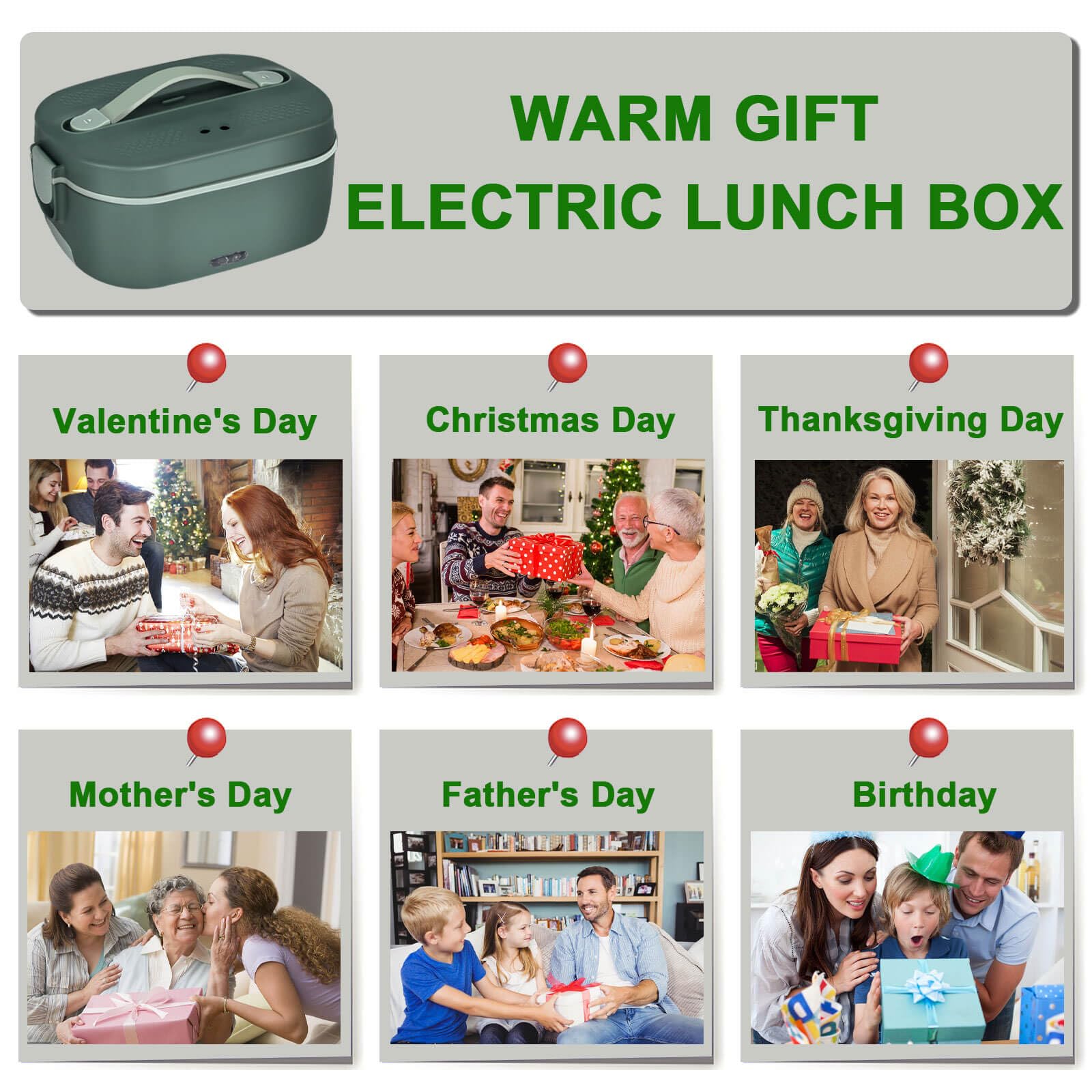 COROTC fiambrera eléctrica accesorios incluidos: bolsa, cubiertos y paño para comodidad.