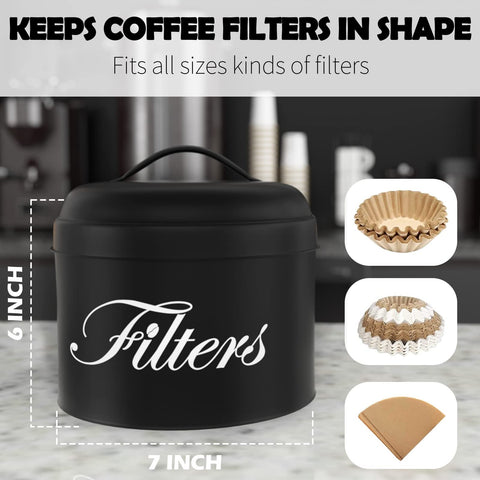CORTNK contenedor de filtros de café anti polvo para mostrador limpio.