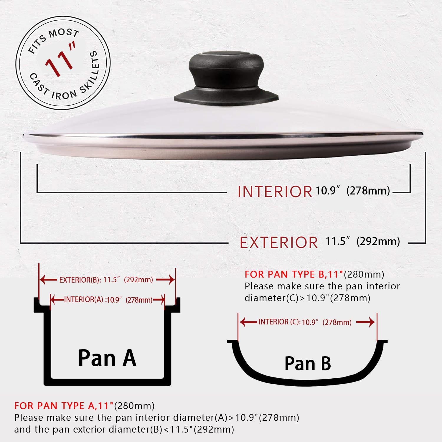 Tapa Corytao de vidrio templado con borde de acero, duradera y segura