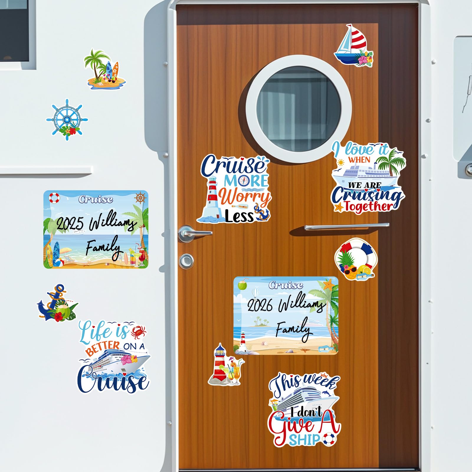 Cosmisun imanes para cabinas, neveras y superficies metálicas en crucero.