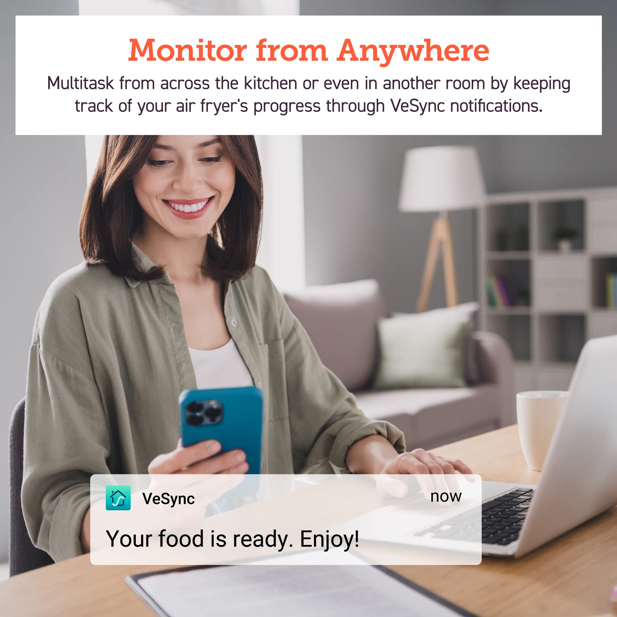 COSORI app VeSync, notificaciones útiles y control remoto desde el móvil