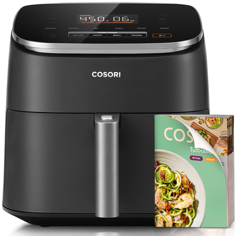Cosori TurboBlaze vista frontal y controles fáciles para cocinar rápido