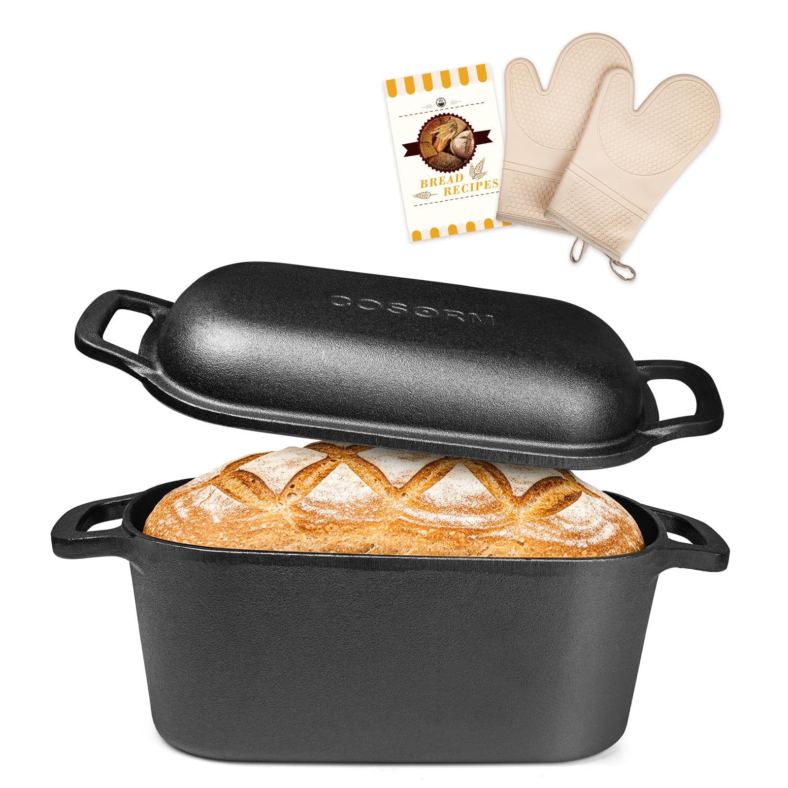 Cosorm olla 7qt con tapa para pan crujiente