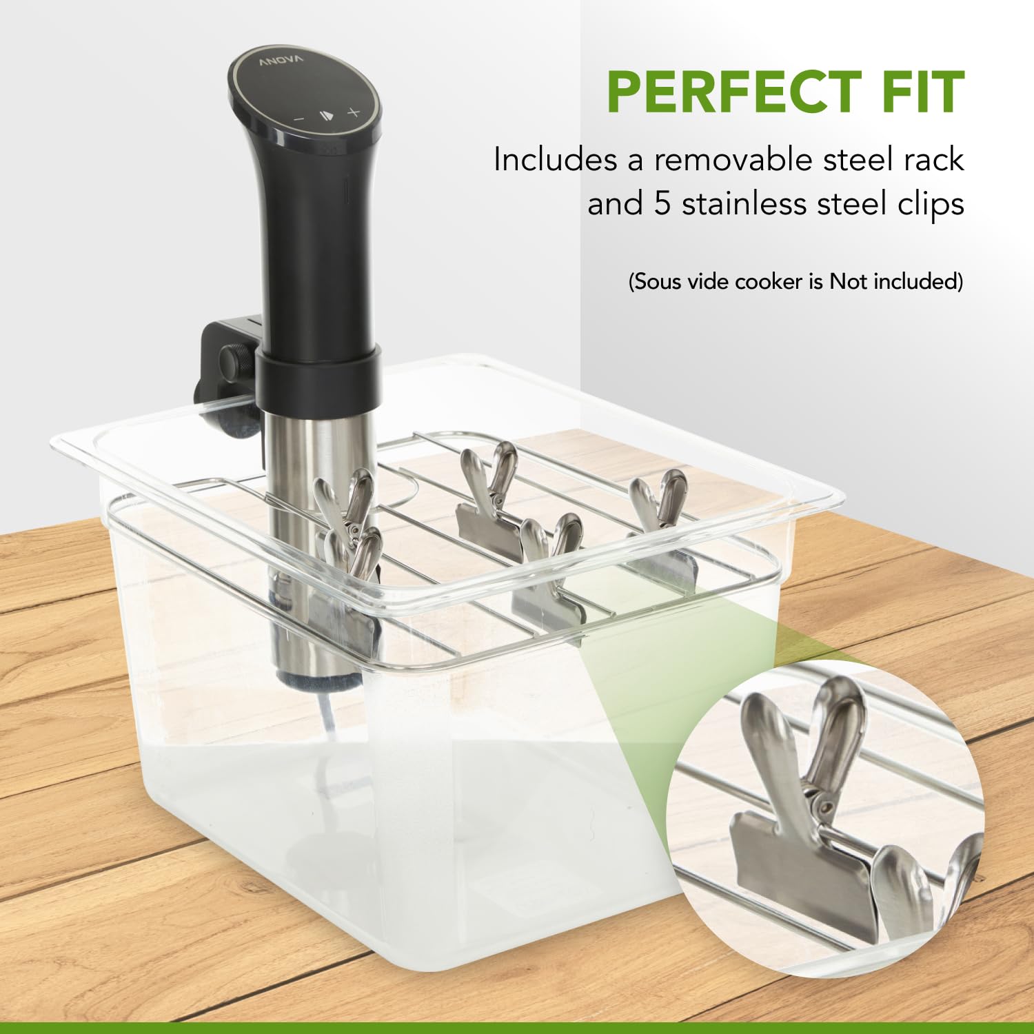 COSPARX clips de acero inoxidable 5 aseguran sujeción estable de los ingredientes.