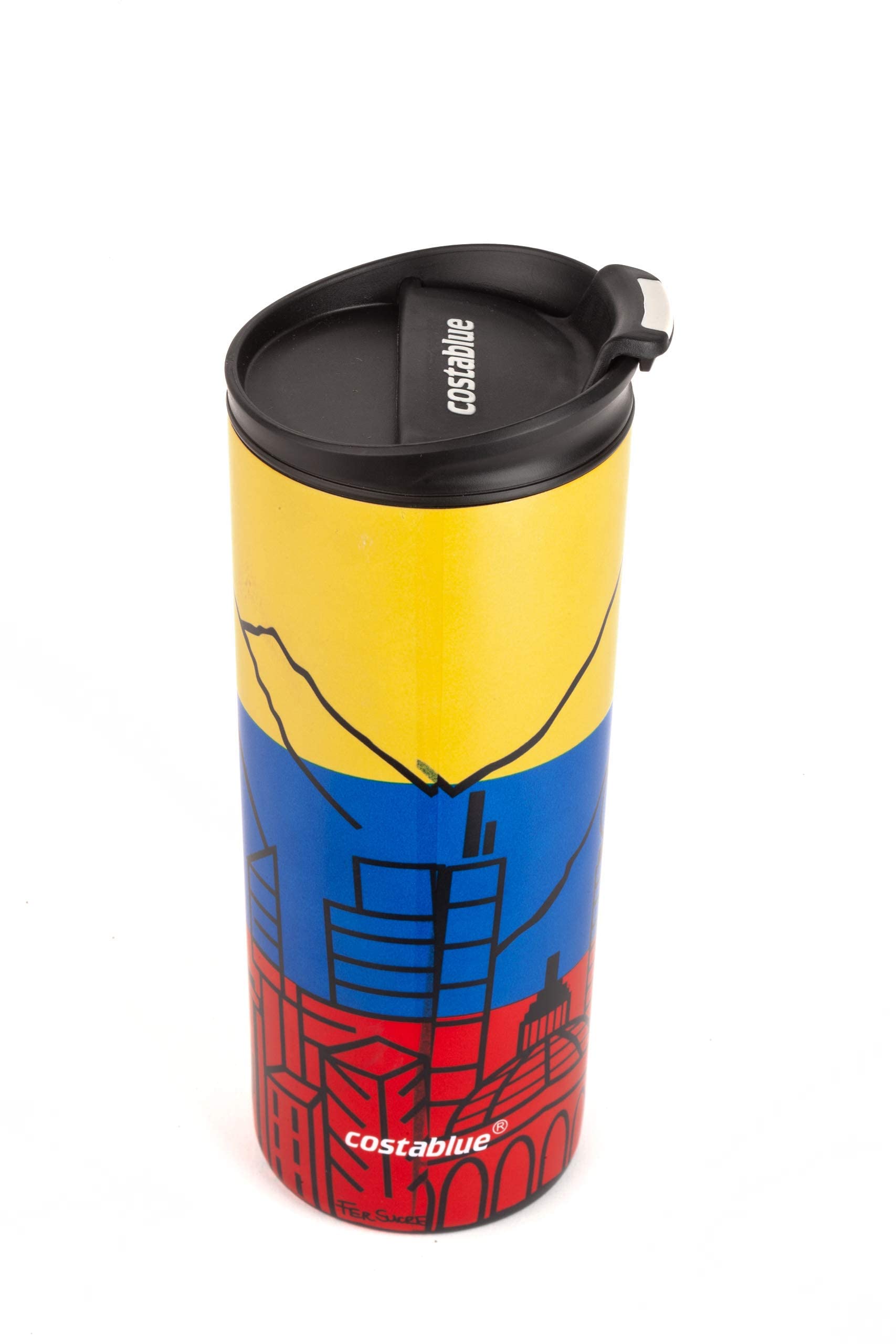 Costablue Venezuela, vaso termico de acero inoxidable, durable y fácil de limpiar