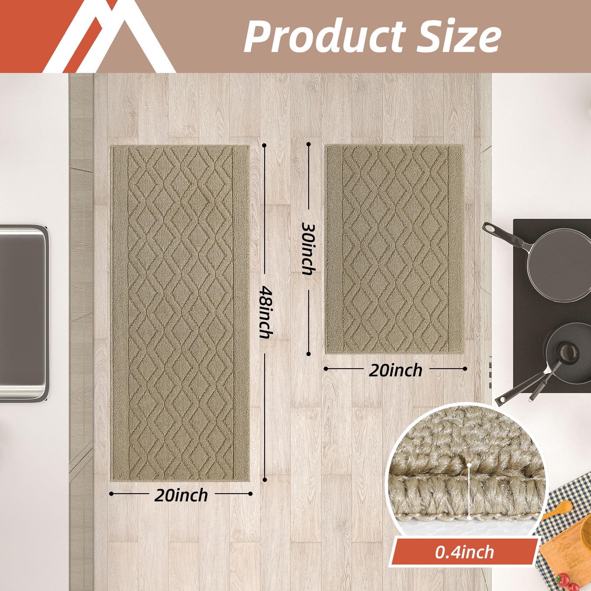 COSY HOMEER alfombra de cocina anti deslizante ideal para zonas de trabajo