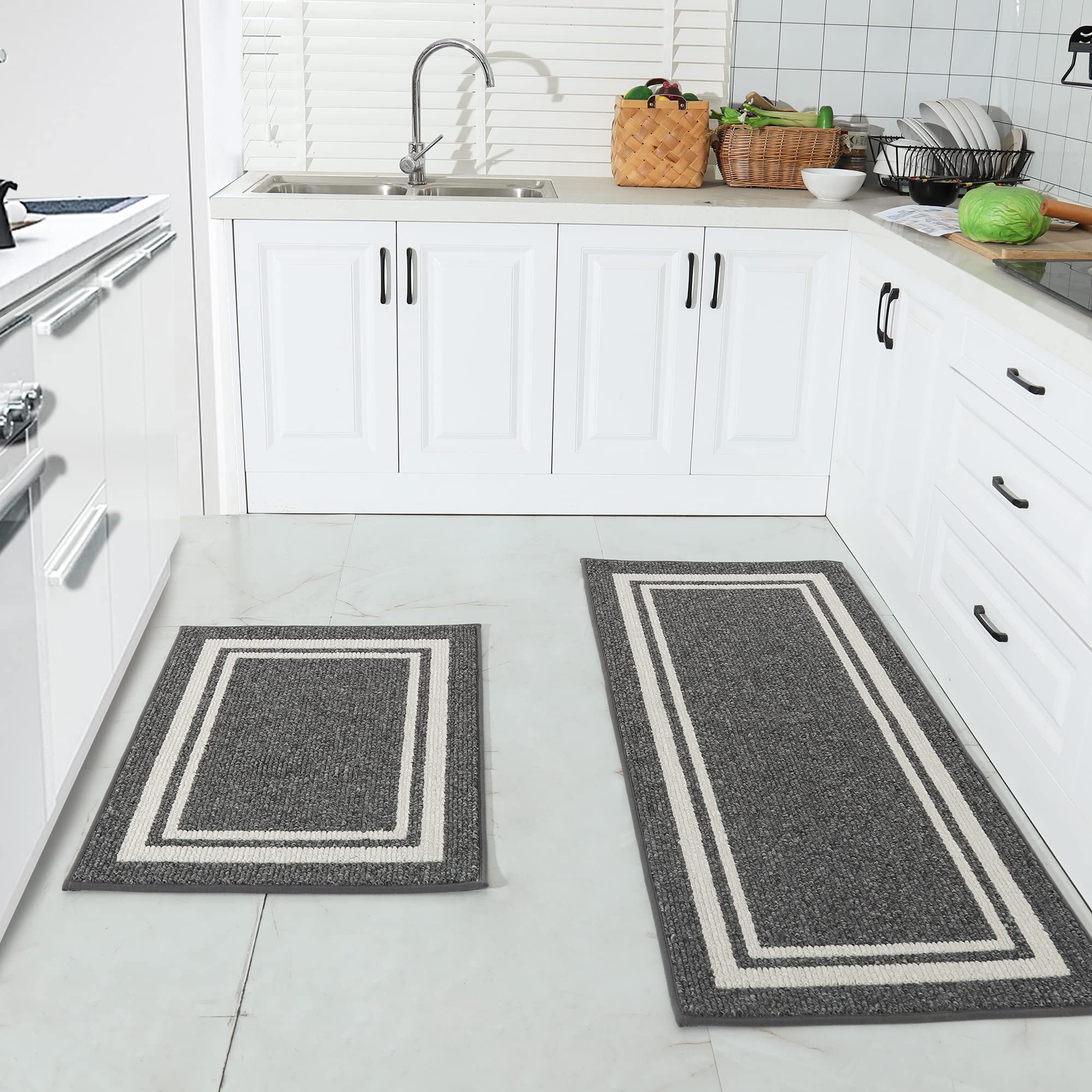 COSY HOMEER alfombra de cocina con antideslizante para mayor seguridad al cocinar