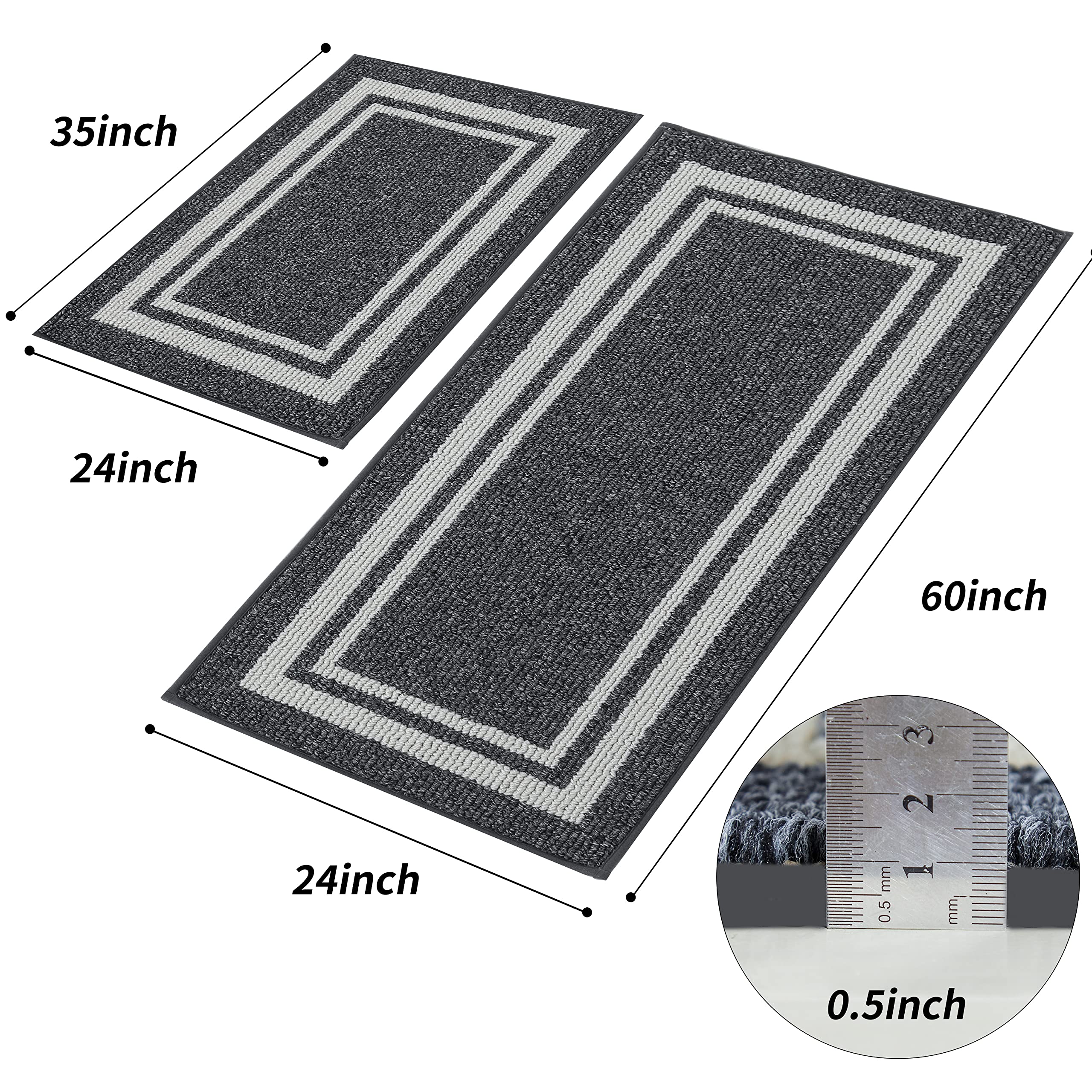 COSY HOMEER alfombra gruesa para cocina, ideal para zonas de alto tráfico