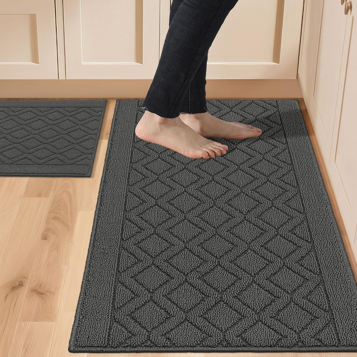 COSY HOMEER alfombras de cocina 2 piezas, antideslizantes para seguridad en la cocina.