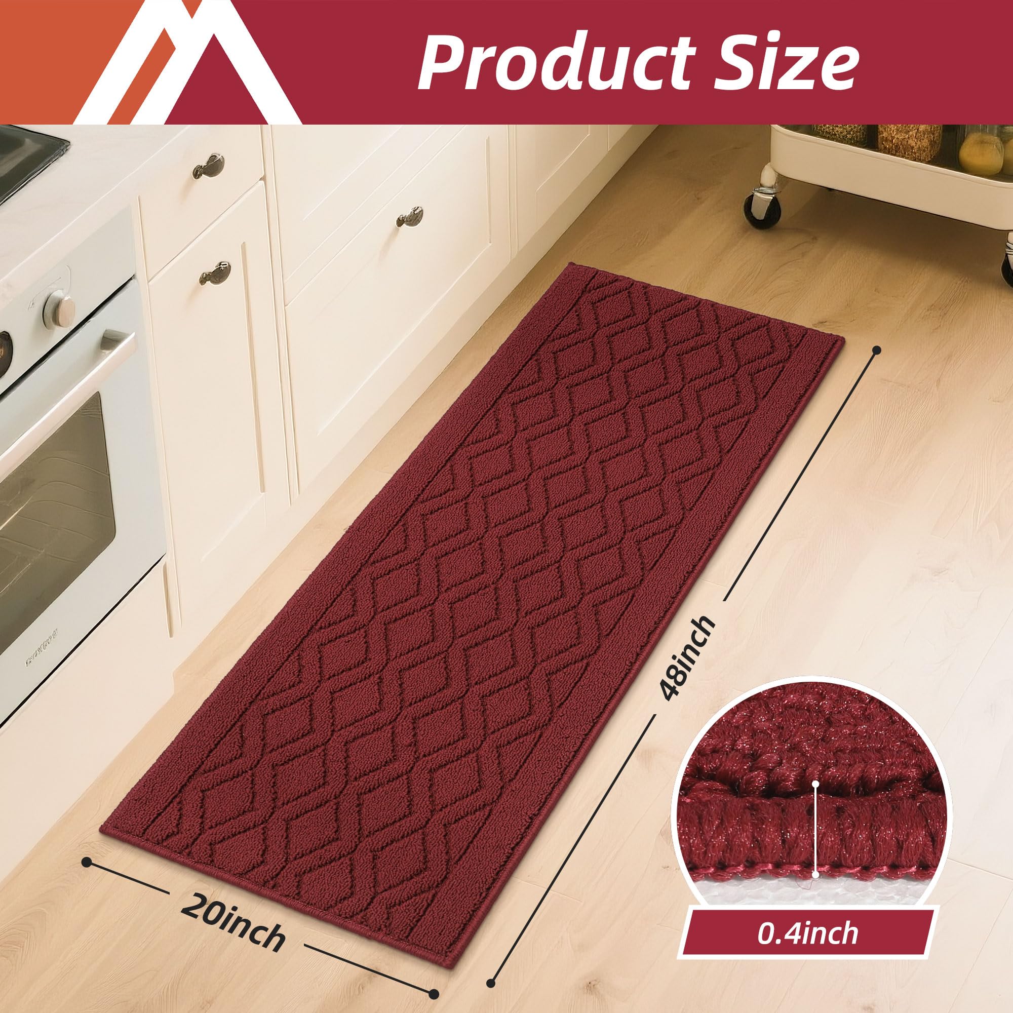 COSY HOMEER alfombra cocina antideslizante con respaldo de látex para seguridad.