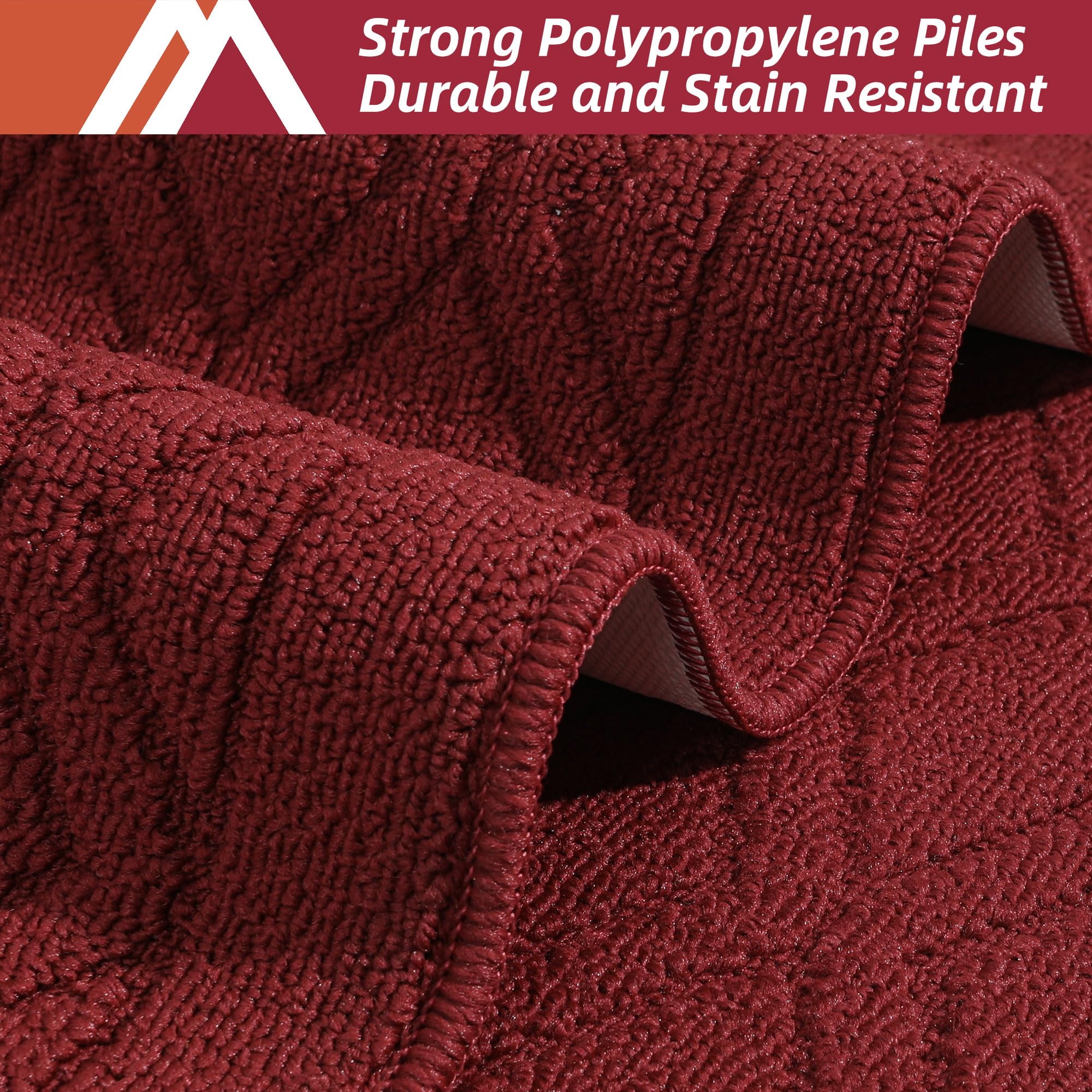 COSY HOMEER alfombra antiresbalante para cocina rojo, reduce el riesgo de resbalones.