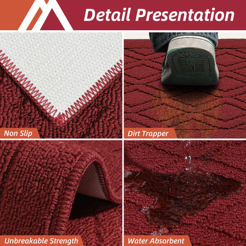 COSY HOMEER alfombra de cocina con diseño moderno rojo, complemento decorativo.