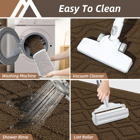 COSY HOMEER alfombrilla lavable a máquina, mantenimiento sencillo y rápido