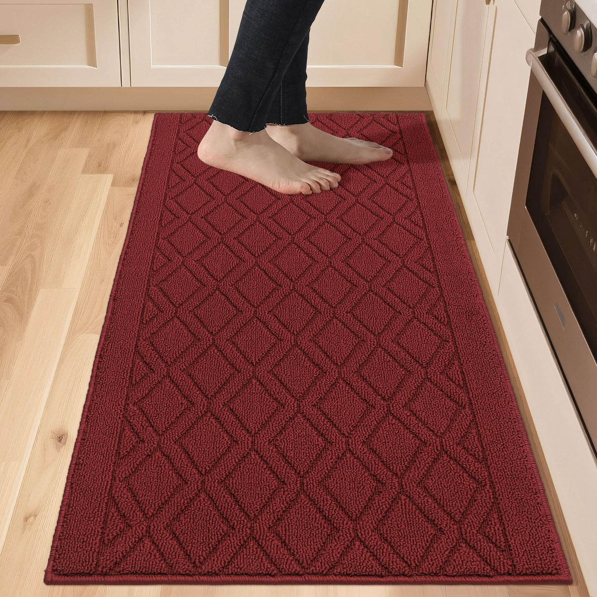 Cosy Homeer alfombra de cocina antideslizante 24x60 para evitar resbalones y proteger el suelo.