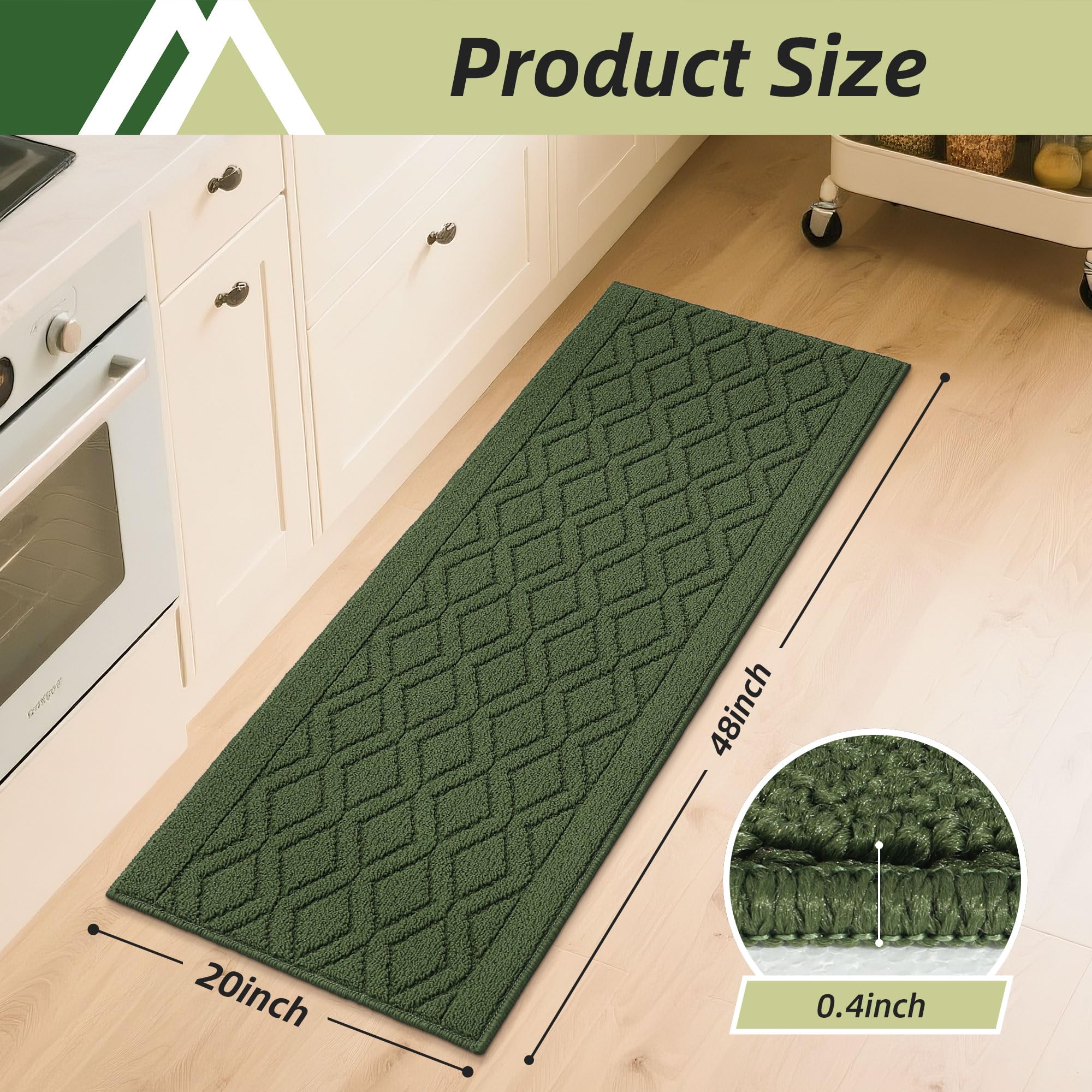 COSY HOMEER alfombra de cocina antideslizante 20x48 mejora la seguridad.