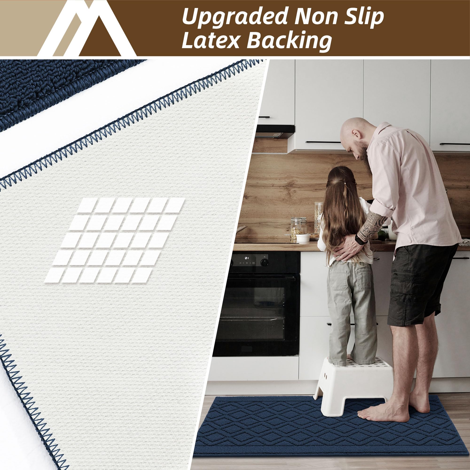 COSY HOMEER alfombra de cocina lavable para uso diario.