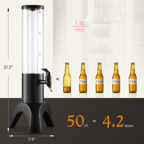 COSYOO torre con tubo de hielo mantiene bebidas frías