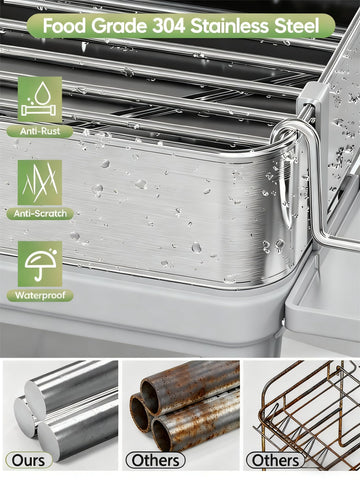 CosyPic escurridor compacto para optimizar espacio en la cocina.