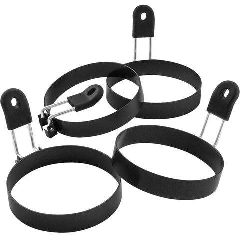 Aros COTEY de 9 cm para huevos, porciones redondas perfectas para el desayuno.