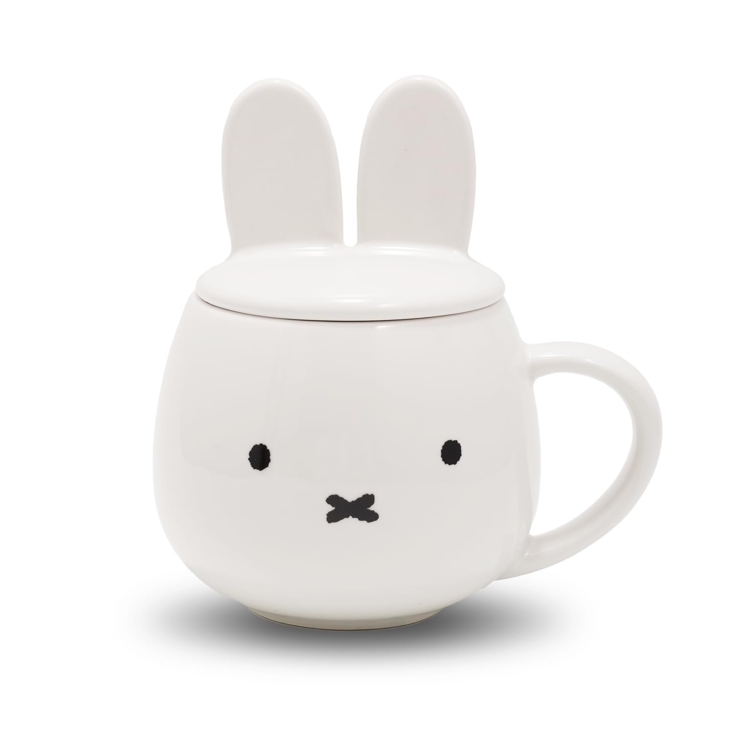 Taza cerámica COTONOHA con tapa conejo mantiene caliente la bebida