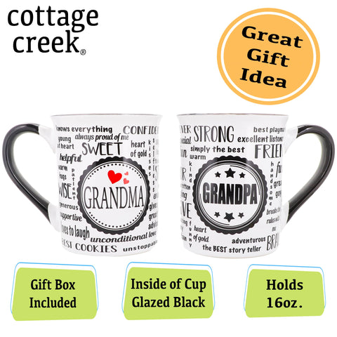 Caja regalo Cottage Creek, tazas para abuelos, lista para sorprender.