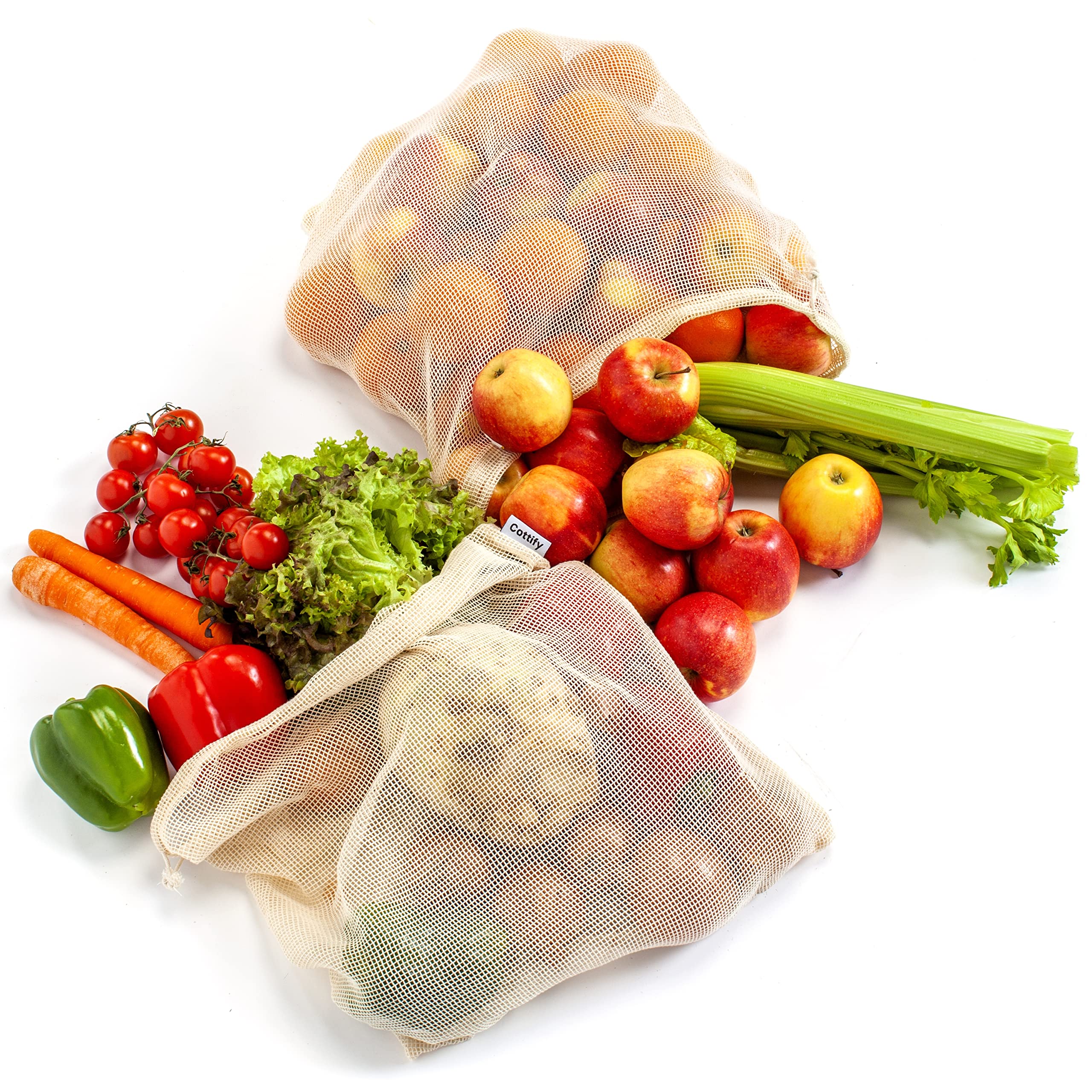 Cottify bolsas malla para mercados locales y compras diarias