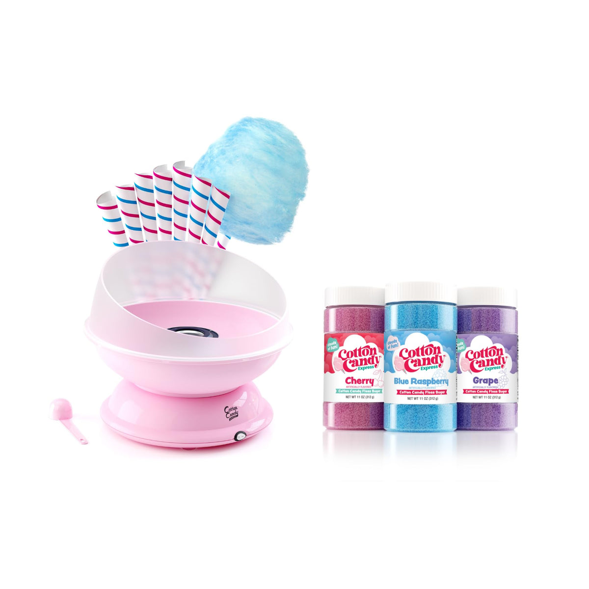 Cotton Candy Express CC1000-S, máquina de algodon de azucar en mesa, ideal para fiestas en casa