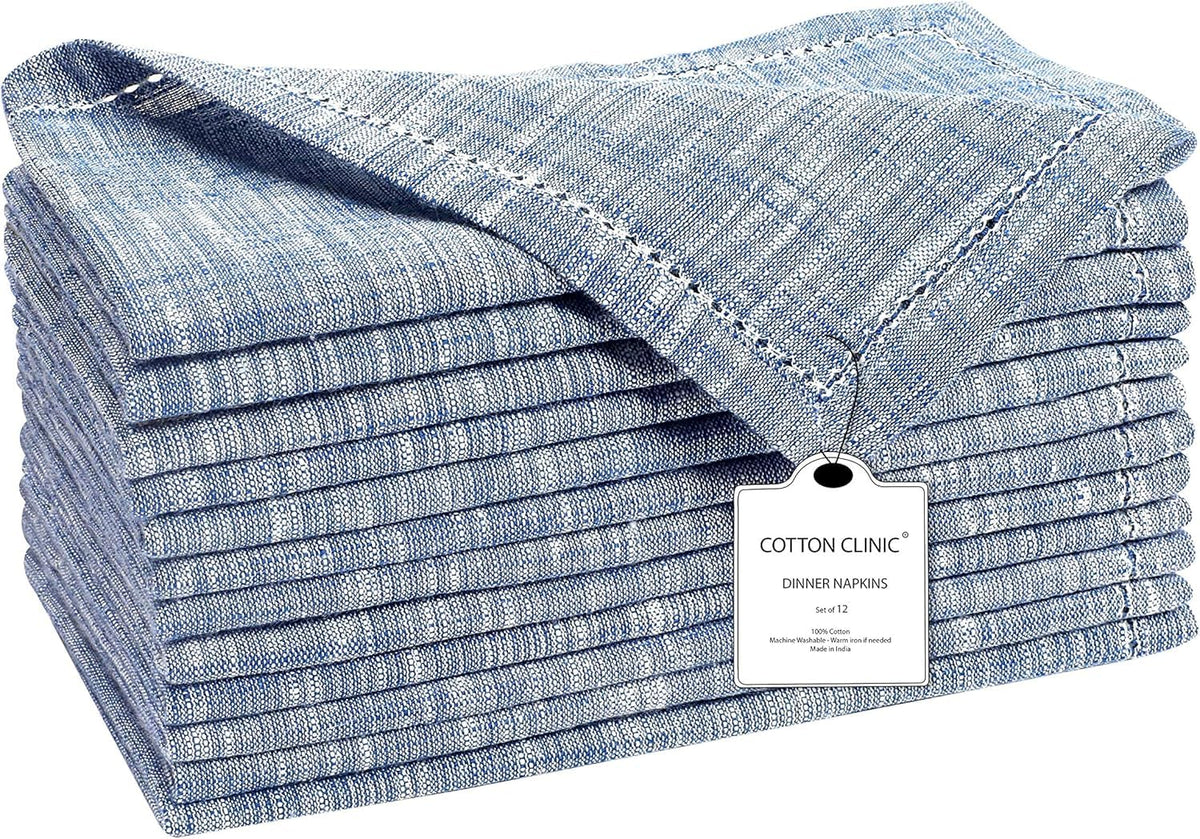 Cotton Clinic, servilletas 18x18 azul marino, suaves y duraderas para cada mesa