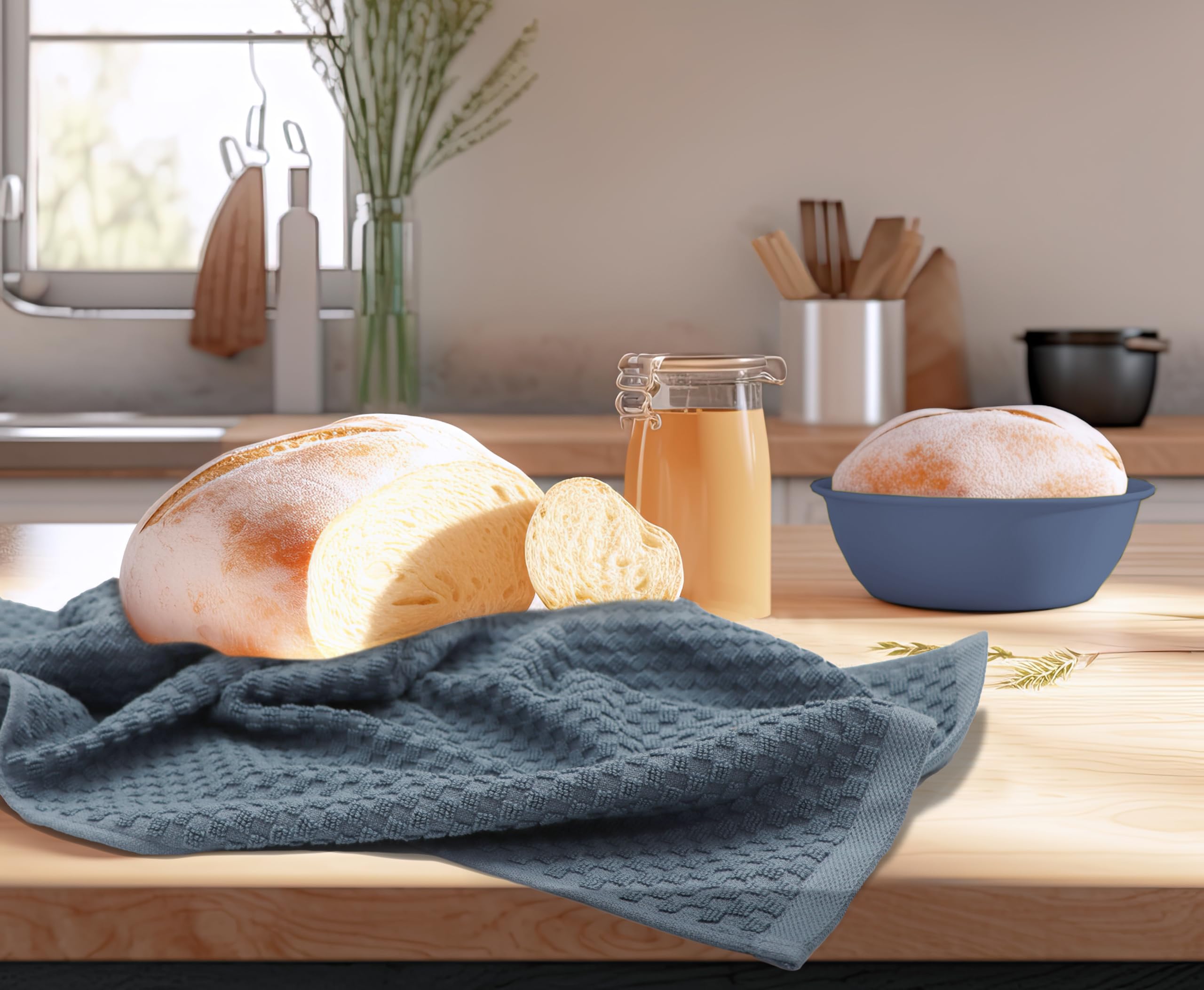 COTTON CRAFT: diseño Euro Café en azul para la cocina.