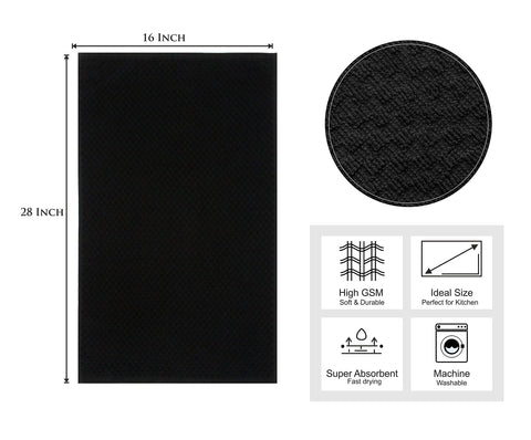 Toallas Cotton Craft Euro Café con tejido waffle, alta absorción para secar utensilios