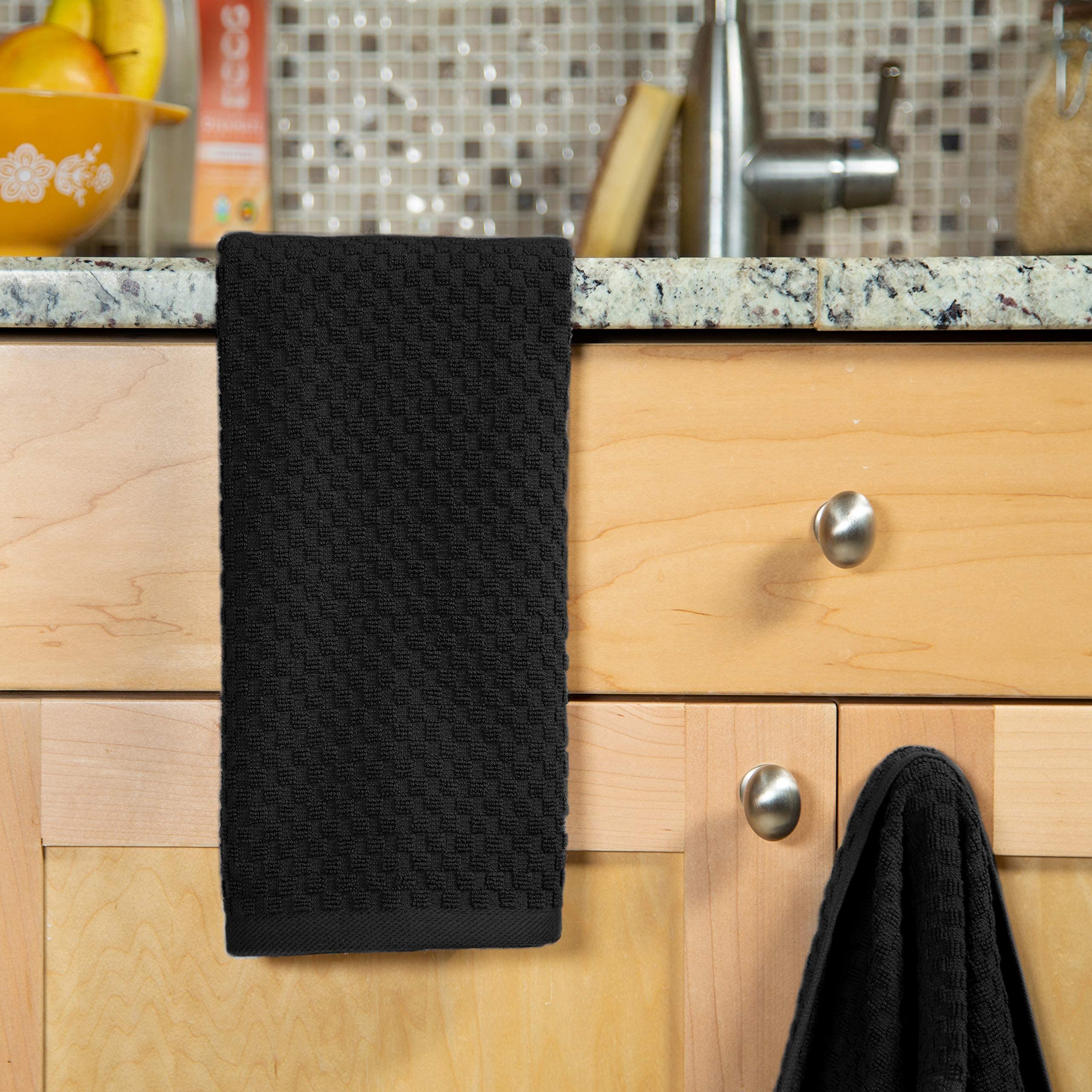 Toallas Cotton Craft Euro Café, ideal para secado rápido en la cocina