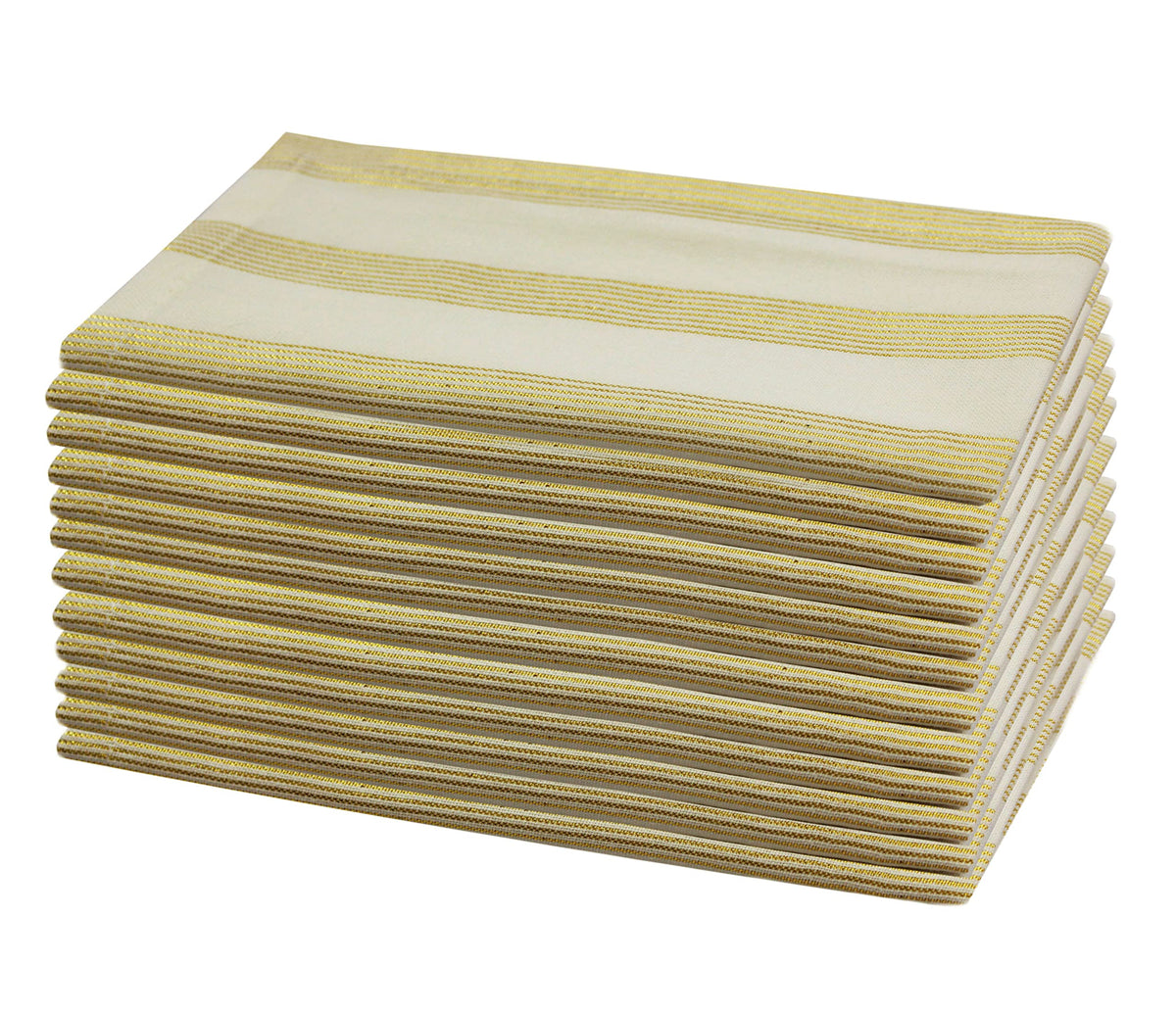 Cotton Craft servilletas navidad blanco oro, ideales para cenas festivas y presentaciones elegantes.
