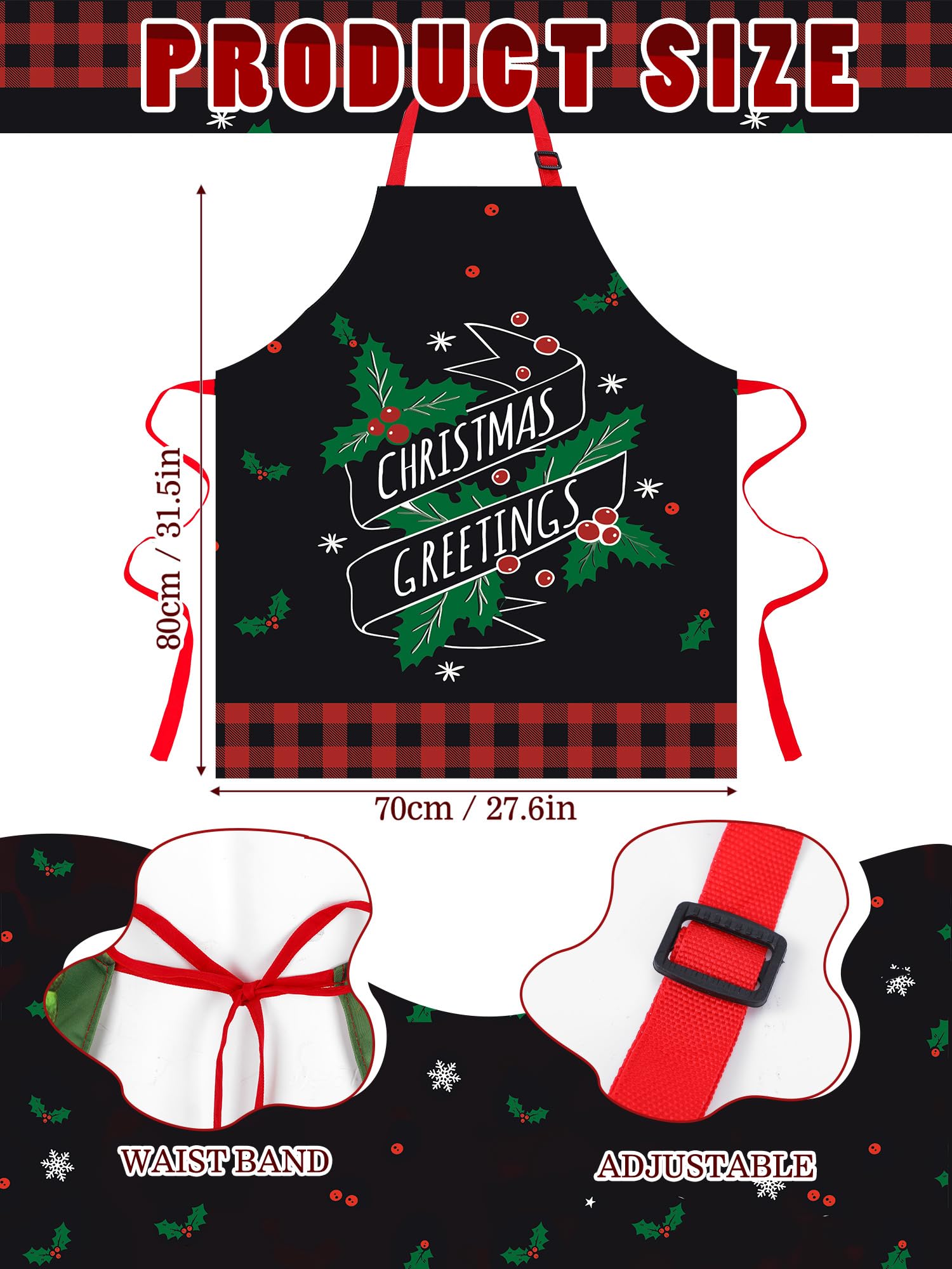 Delantal Cotwinter Navidad en diseños variados para alegrar cualquier cocina.