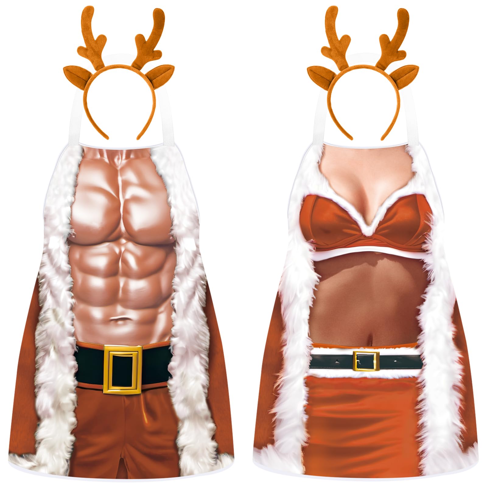 Cotwinter: dos delantales navideños, perfectos para parejas y fiestas.