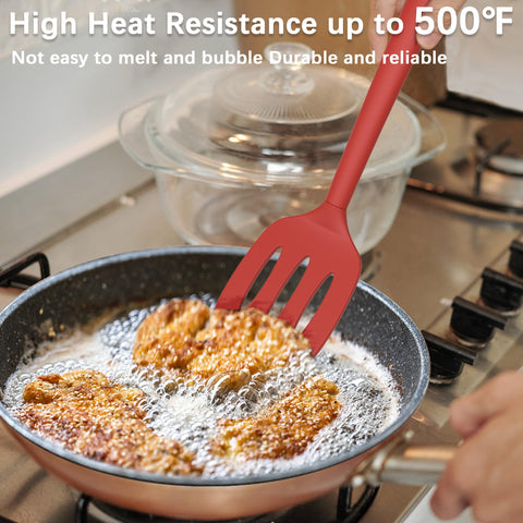 Espátula de silicona Coukre resistente al calor hasta 500 °F.