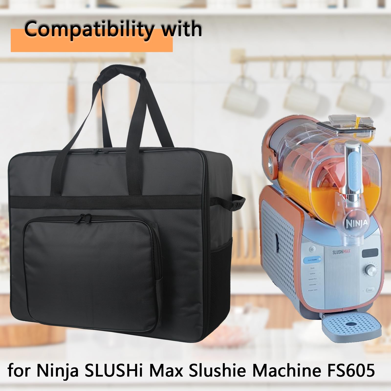 CouldyCasi bolsa transporte Ninja SLUSHi Max con dos manijas para transporte cómodo.