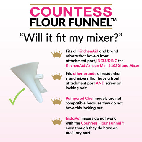 Countess Flour Funnel es apto para lavavajillas, facilitando la limpieza.