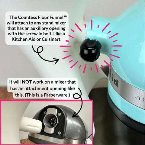 Hecho en EE. UU., Countess Flour Funnel ofrece calidad local.