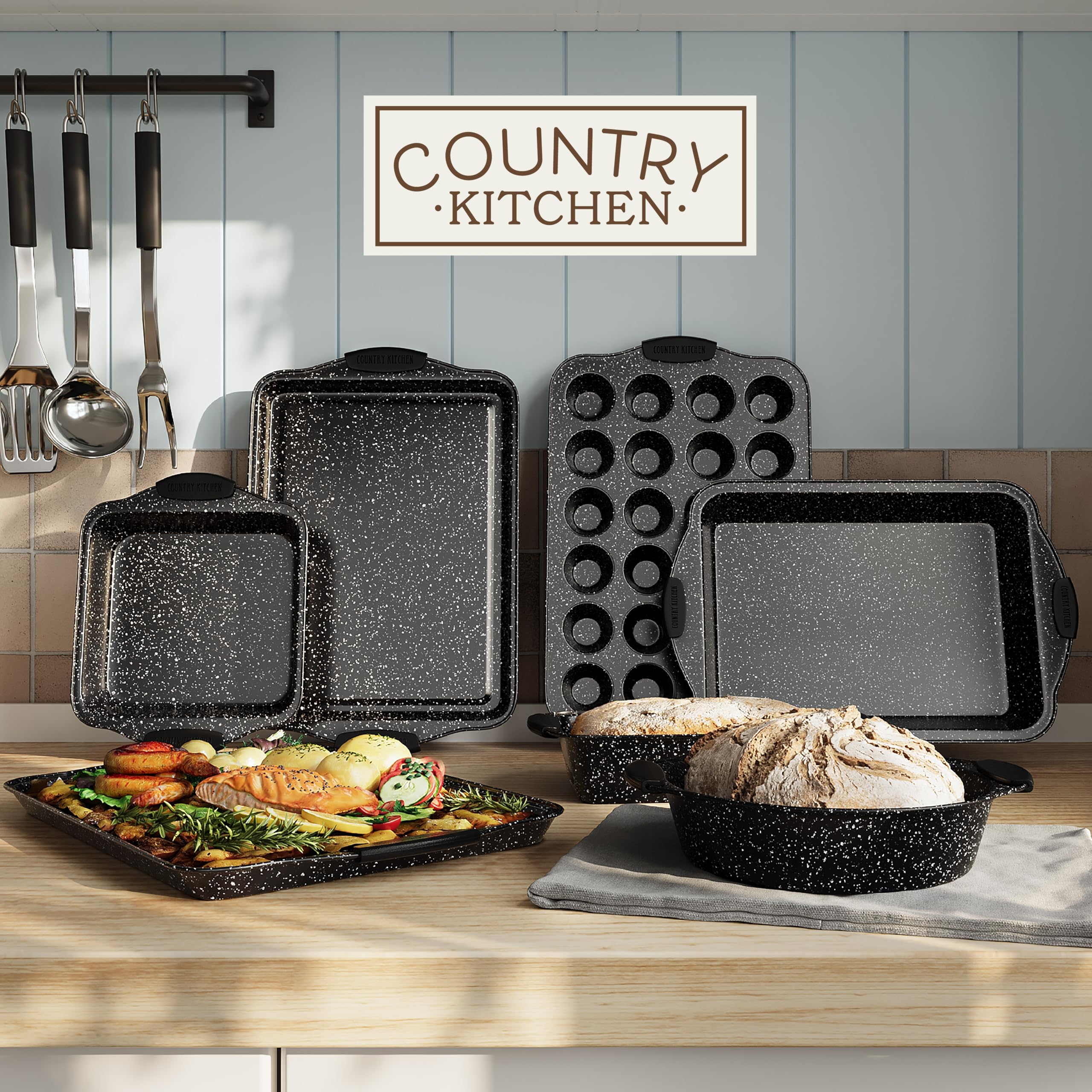 Country Kitchen-bandeja-pequena-antiadherente: ideal para galletas y porciones pequeñas.