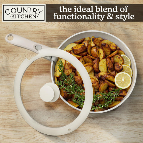 Country Kitchen limpieza rápida con utensilios de silicona recomendados.