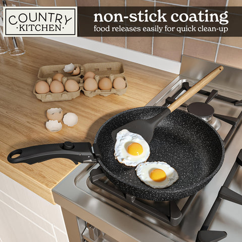 Country Kitchen Revestimiento granito antiadherente, seguridad y limpieza suave.
