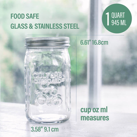 Country Trading Co. Jarra de vidrio de 0,95 L para yogur.